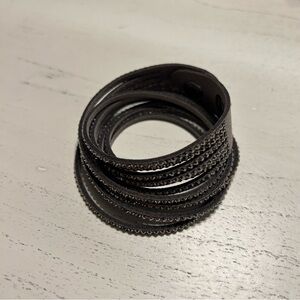 Silver rhinestone wrap bracelet